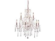 Elk Lighting Opulence 9 Light Chandelier in Rust and Clear Crystal 4013 6 3CL