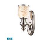 Elk Chadwick 1 Light Sconce in Polished Nickel and Cappa Shell 66410 1 LED