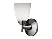 Celina 1 Light Sconce In Polished Chrome And Simple White Glass
