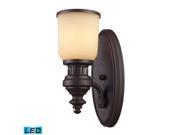 Chadwick 1 Light Sconce In OiLED Bronze LED Offering Up To 800 Lumens 60 Watt Equivalent With Full Range Dimming. Includes An Easily Replaceable LED Bulb 1