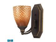 Elk Lighting 1 Light Vanity in Aged Bronze and Coco Glass 570 1B C LED