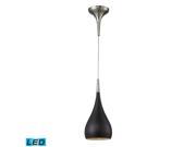 Lindsey 1 Light Pendant In OiLED Bronze And Satin Nickel LED Offering Up To 800 Lumens 60 Watt Equivalent With Full Range Dimming. Includes An Easily Replac