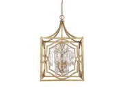 Capital Lighting Blakely 6 Light Foyer With Crystals Antique Gold 9483AG CR