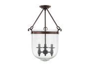 Capital Lighting Covington 3 Light Foyer Fixture Burnished Bronze 9401BB