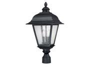 Capital Lighting Brookwood 3 Light Outdoor Post Fixture Black 9967BK