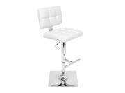 LumiSource Glamour Bar Stool in White BS ST GLAMW