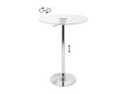 LumiSource Adjustable Bar Table in Clear BT ADJ23TWCL