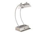 Lite Source Desk Lamp 2 Electric Outlets And Dataports LS 3356SS