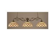 Toltec Lighting Jazz 3 Light Billiard Light Honey Brown Scallop 843 BRZ 993