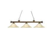 Z Lite 3 Light Billiard Light in Antique Brass 200 3AB FGM16