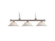 Z Lite 3 Light Billiard Light in Brushed Nickel 200 3BN WM16