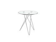 Euro Style Zoey Side Table Clear Glass Chrome Finish 21240