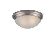 Savoy House 13 Flush Mount White Glass Satin Nickel 6 782 13 SN