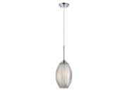 Lite Source Pendant Lamp Chrome Clear Acrylic Frosted Glass Shade LS 19160