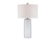 Lite Source Table Lamp White Ceramic Body White Fabric LS 21979WHT