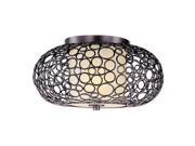 Maxim Lighting Meridian 1 Light Flush Mount Umber Bronze 21340DWUB