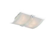 Lite Source Flush Mount Chrome Clear Frosted Glass Shade LS 5431