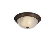 Vaxcel 13 Flush Mount WP w Frosted Melon Glass CC1753WP