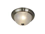 Vaxcel 15 Flush Mount Antique Brass w Frosted Melon Glass CC1755A