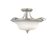 Vaxcel Sonora 16 1 2 Semi Flush Ceiling Light Satin Nickel C0013