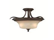 Vaxcel Sonora 16 1 2 Semi Flush Ceiling Light Venetian Bronze C0019