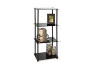 Convenience Concepts Midnight Classic Black Glass 4 Tier Tower 157001B