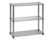 Convenience Concepts Classic Glass 3 Shelf Bookcase 157002