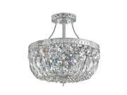 Crystorama Traditional Crystal Semi Flush Crystal Basket 119 10 CH CL MWP