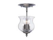 Crystorama Ascott Traditional bell jar finished in Pewter 5715 PW