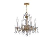 Crystorama Traditional Clear Crystal Polished Brass Metal 1064 PB CL MWP