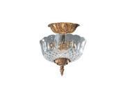 Crystorama Richmond 24% Lead Crystal Cast Brass Semi Flush Mount 55 CT OB