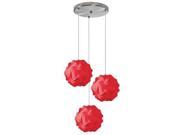Dainolite Daino Ball 3 Light Globus Small Red Pendant DBL 3SR 795