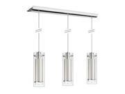 Dainolite 3 Light Polished Chrome Pendant Clear Frosted Glass 22153 790 PC