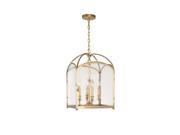 Hudson Valley Oxford 4 Light Pendant in Aged Brass 6484 AGB