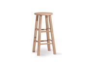 International Concepts Round Top Stool 29 Seat Height Unfinished 1S 530