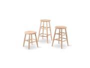 International Concepts Scooped Seat Stool 18 Seat Height Unfinished 1S 818
