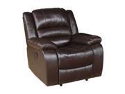 Contemporary Brown Leather Recliner and Ottoman with Leather Wrapped Base By Flash Furniture