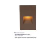 WAC Lighting 277V Vertical Step Light With Amber Bronze WL LED200F AM BZ