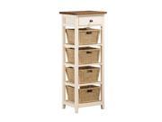 Hillsdale Tuscan Retreat 4 Basket Side Stand Country White Pine Top 5465 942W