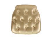 Hard Gold Tufted Vinyl Chiavari Chair Cushion