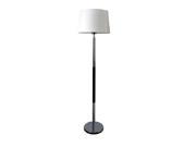 ORE International Contemporary Metal Floor Lamp Chrome Wood White 8326F
