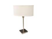ORE International 28 H Oval Shade Accent Table Lamp Nickel White 6221T