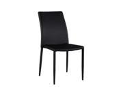 Chintaly Fiona Fully Upholstered Stackable Side Chair Set of 4 FIONA SC BLK