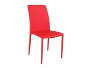 Chintaly Fiona Fully Upholstered Stackable Side Chair Set of 4 FIONA SC RED