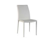 Chintaly Fiona Fully Upholstered Stackable Side Chair Set of 4 FIONA SC WHT