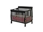 Dream on Me Aden Convertible 3 in 1 Mini Crib Black 628 K