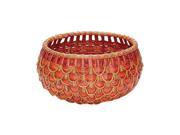 Lazy Susan Small Fish Scale Basket In Red And Orange Red Orange 466051