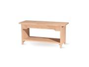 International Concepts Brookstone Bench 48 Long Unfinished BE 48