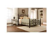 Hillsdale Furniture Grand Isle Bed Set King w Rails Brushed Bronze 1012BKR