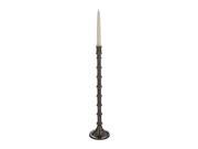 Lazy Susan Gunmetal Bamboo Candleholder Lg Gray 179008